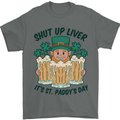 St Patricks Day Shut Up Liver Beer Alcohol Funny Mens T-Shirt 100% Cotton Charcoal