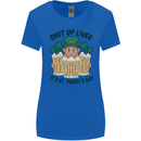 St Patricks Day Shut Up Liver Beer Alcohol Funny Womens Wider Cut T-Shirt Royal Blue