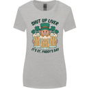 St Patricks Day Shut Up Liver Beer Alcohol Funny Womens Wider Cut T-Shirt Sports Grey