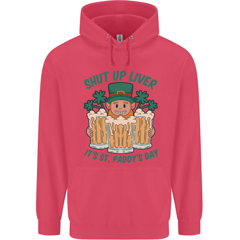 St Patricks Day Shut Up Liver Funny Beer Alcohol Childrens Kids Hoodie Heliconia