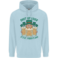St Patricks Day Shut Up Liver Funny Beer Alcohol Childrens Kids Hoodie Light Blue