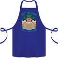 St Patricks Day Shut Up Liver Funny Beer Alcohol Cotton Apron 100% Organic Royal Blue