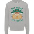 St Patricks Day Shut Up Liver Funny Beer Alcohol Kids Sweatshirt Jumper Sports Grey