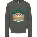 St Patricks Day Shut Up Liver Funny Beer Alcohol Kids Sweatshirt Jumper Storm Grey