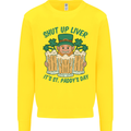 St Patricks Day Shut Up Liver Funny Beer Alcohol Kids Sweatshirt Jumper Yellow