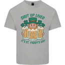 St Patricks Day Shut Up Liver Funny Beer Alcohol Kids T-Shirt Childrens Sports Grey