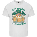 St Patricks Day Shut Up Liver Funny Beer Alcohol Kids T-Shirt Childrens White