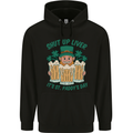 St Patricks Day Shut Up Liver Funny Beer Alcohol Mens 80% Cotton Hoodie Black