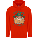 St Patricks Day Shut Up Liver Funny Beer Alcohol Mens 80% Cotton Hoodie Bright Red