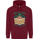 St Patricks Day Shut Up Liver Funny Beer Alcohol Mens 80% Cotton Hoodie Maroon