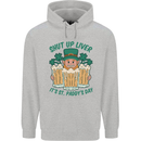 St Patricks Day Shut Up Liver Funny Beer Alcohol Mens 80% Cotton Hoodie Sports Grey