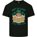 St Patricks Day Shut Up Liver Funny Beer Alcohol Mens Cotton T-Shirt Tee Top Black