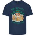 St Patricks Day Shut Up Liver Funny Beer Alcohol Mens Cotton T-Shirt Tee Top Navy Blue