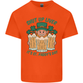 St Patricks Day Shut Up Liver Funny Beer Alcohol Mens Cotton T-Shirt Tee Top Orange