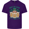 St Patricks Day Shut Up Liver Funny Beer Alcohol Mens Cotton T-Shirt Tee Top Purple