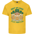 St Patricks Day Shut Up Liver Funny Beer Alcohol Mens Cotton T-Shirt Tee Top Yellow