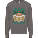St Patricks Day Shut Up Liver Funny Beer Alcohol Mens Sweatshirt Jumper Charcoal