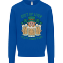 St Patricks Day Shut Up Liver Funny Beer Alcohol Mens Sweatshirt Jumper Royal Blue