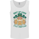 St Patricks Day Shut Up Liver Funny Beer Alcohol Mens Vest Tank Top White