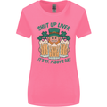 St Patricks Day Shut Up Liver Funny Beer Alcohol Womens Wider Cut T-Shirt Azalea