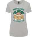 St Patricks Day Shut Up Liver Funny Beer Alcohol Womens Wider Cut T-Shirt Sports Grey