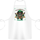 St Patricks Day Skull Beer Alcohol Cotton Apron 100% Organic White