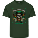 St Patricks Day Skull Beer Alcohol Mens Cotton T-Shirt Tee Top Forest Green