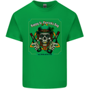 St Patricks Day Skull Beer Alcohol Mens Cotton T-Shirt Tee Top Irish Green