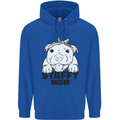 Staffy Mom Funny Staffordshirt Terrier Mens 80% Cotton Hoodie Royal Blue