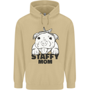 Staffy Mom Funny Staffordshirt Terrier Mens 80% Cotton Hoodie Sand