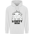 Staffy Mom Funny Staffordshirt Terrier Mens 80% Cotton Hoodie White
