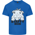 Staffy Mom Funny Staffordshirt Terrier Mens Cotton T-Shirt Tee Top Royal Blue