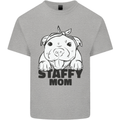 Staffy Mom Funny Staffordshirt Terrier Mens Cotton T-Shirt Tee Top Sports Grey