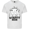 Staffy Mom Funny Staffordshirt Terrier Mens Cotton T-Shirt Tee Top White