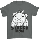 Staffy Mom Funny Staffordshirt Terrier Mens T-Shirt 100% Cotton Charcoal