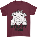 Staffy Mom Funny Staffordshirt Terrier Mens T-Shirt 100% Cotton Maroon