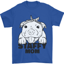 Staffy Mom Funny Staffordshirt Terrier Mens T-Shirt 100% Cotton Royal Blue