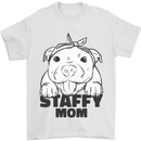 Staffy Mom Funny Staffordshirt Terrier Mens T-Shirt 100% Cotton White