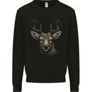 Stag Deer Mens Sweatshirt Jumper Black