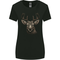 Stag Deer Womens Wider Cut T-Shirt Black