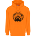 Stand Back El Jefe is Grilling Funny BBQ Skull Childrens Kids Hoodie Orange