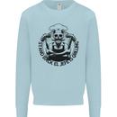 Stand Back El Jefe is Grilling Funny BBQ Skull Kids Sweatshirt Jumper Light Blue
