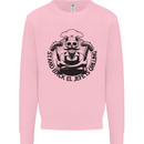 Stand Back El Jefe is Grilling Funny BBQ Skull Kids Sweatshirt Jumper Light Pink