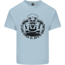Stand Back El Jefe is Grilling Funny BBQ Skull Kids T-Shirt Childrens Light Blue