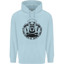 Stand Back El Jefe is Grilling Funny BBQ Skull Mens 80% Cotton Hoodie Light Blue