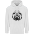 Stand Back El Jefe is Grilling Funny BBQ Skull Mens 80% Cotton Hoodie White