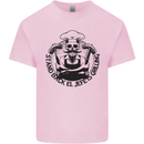 Stand Back El Jefe is Grilling Funny BBQ Skull Mens Cotton T-Shirt Tee Top Light Pink