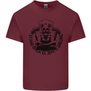 Stand Back El Jefe is Grilling Funny BBQ Skull Mens Cotton T-Shirt Tee Top Maroon