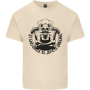 Stand Back El Jefe is Grilling Funny BBQ Skull Mens Cotton T-Shirt Tee Top Natural