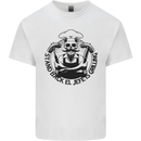 Stand Back El Jefe is Grilling Funny BBQ Skull Mens Cotton T-Shirt Tee Top White